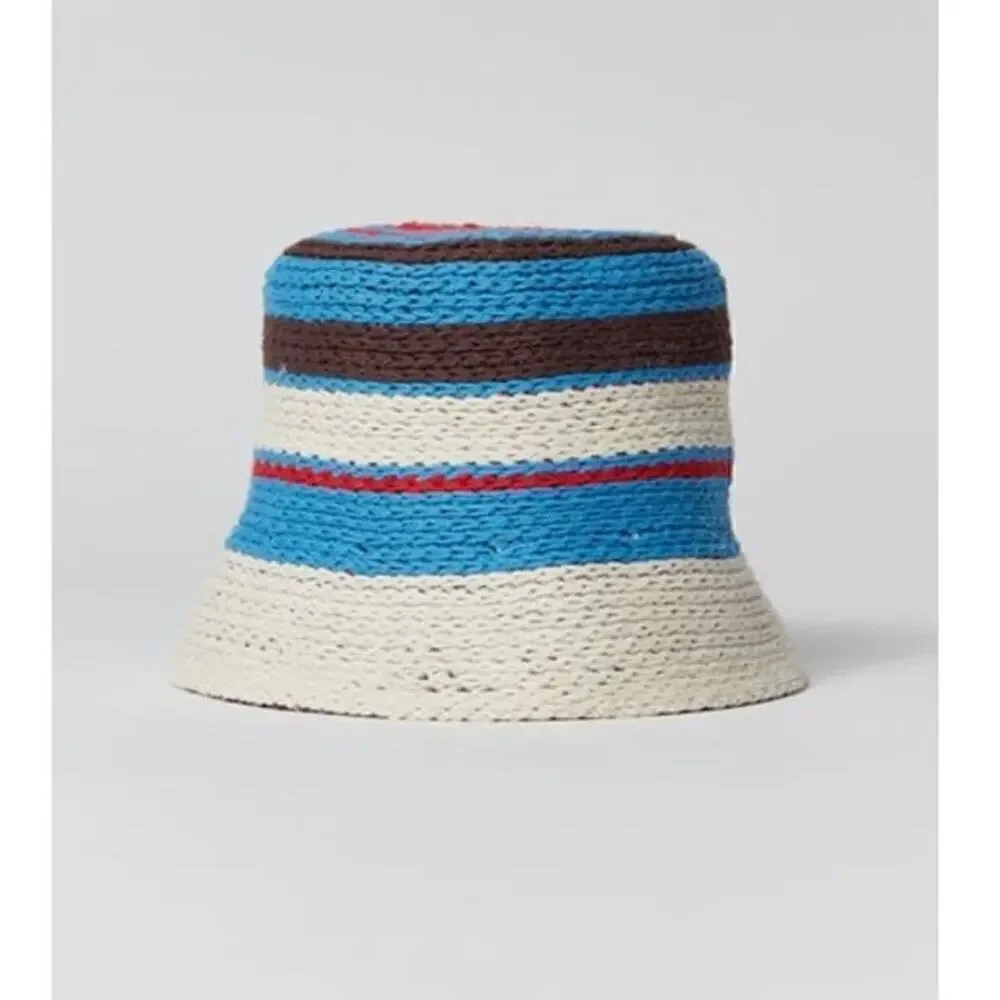 Urban Outfitters Kelly Striped Crochet Bucket Hat Women's NEW